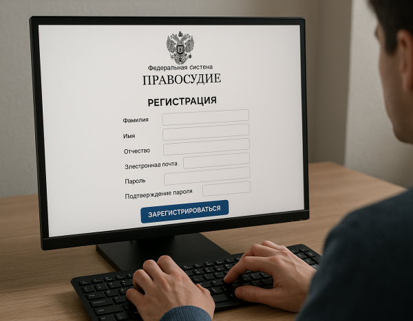 Регистрация на сайте ГАС 'Правосудие'